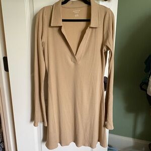 NWT AE Tan, Fit and Flare Dress